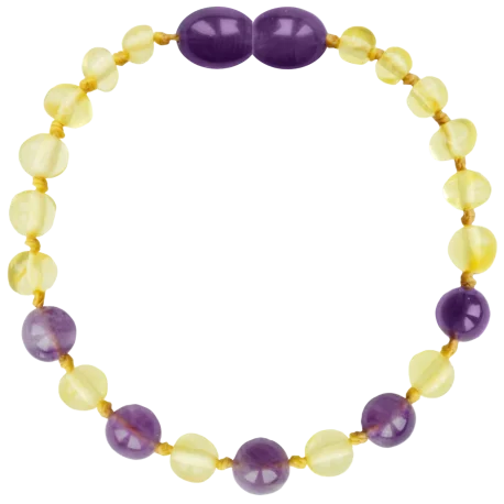 Pulsera Ámbar Miel Amatista