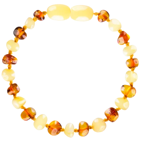 Pulsera Ámbar Coñac-Crema