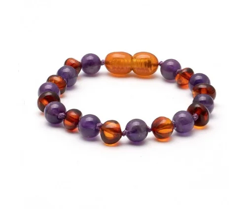 Pulsera Ámbar Coñac Amatista