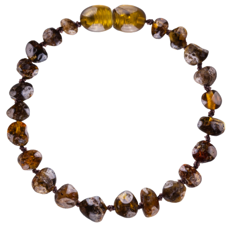 Pulsera Ámbar Verde Oscuro Atornillada
