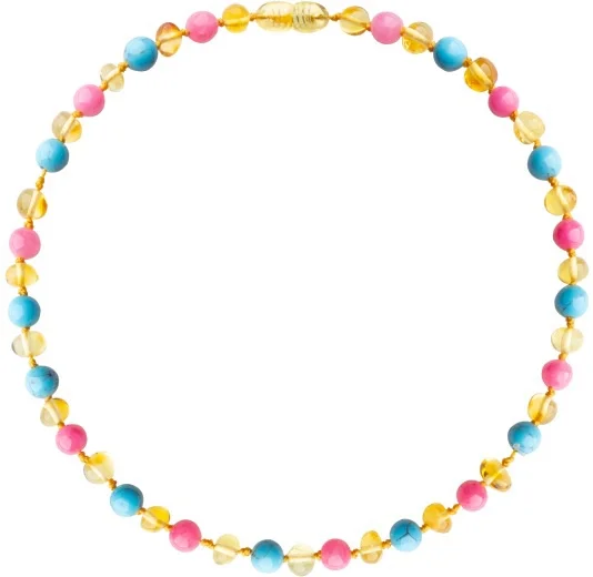 Collar Miel Jade Rosado Turquesa